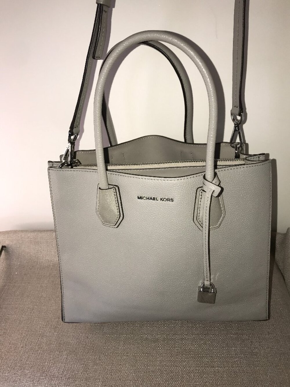 Michael Kors Gray Mercer Accordion 2-Way Tote Bag